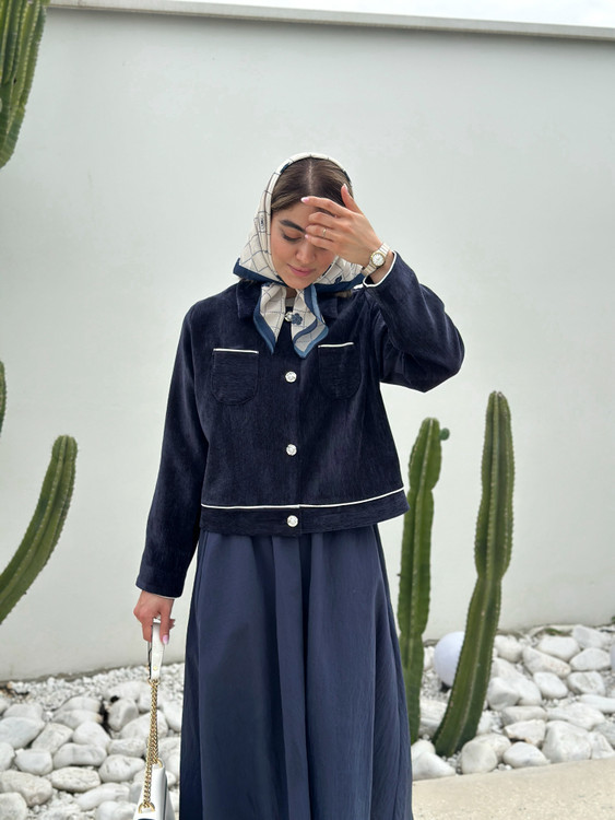 کت زنانه رسمی سرمه ای