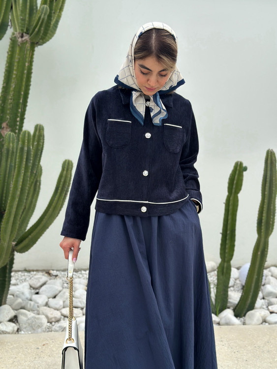 کت زنانه رسمی سرمه ای