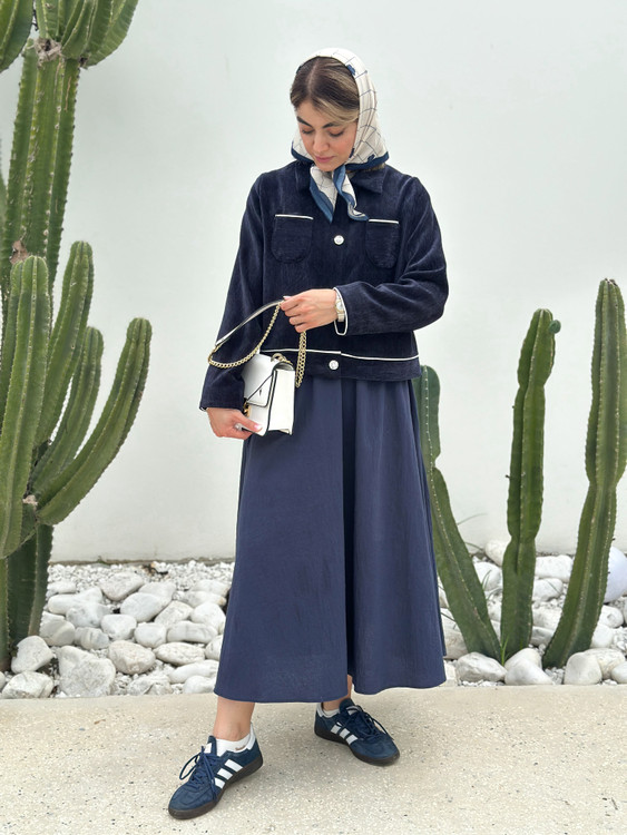 کت زنانه رسمی سرمه ای